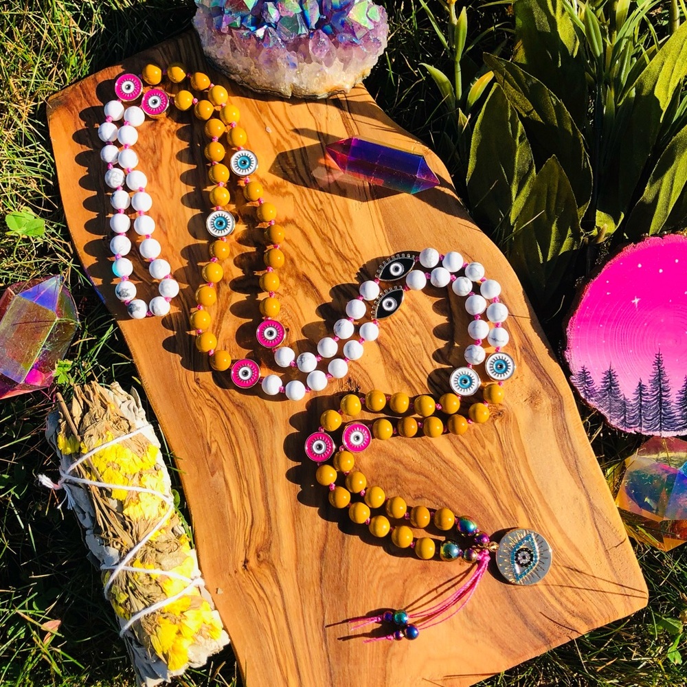 108 Evil Eye Mala Necklace